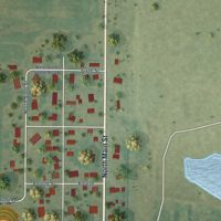 Second close-up of the map of Royalton, Illinois print showing more streets and buildings