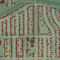 Second close-up of the map of Ruby Hill, Colorado print showing more streets and buildings