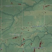Second close-up of the map of Rudyard, Michigan print showing more streets and buildings
