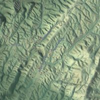 Second close-up of the map of Rural Vale, Tennessee print showing more streets and buildings
