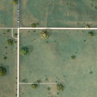 Second close-up of the map of Ruso, North Dakota print showing more streets and buildings