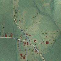 Second close-up of the map of Rutledge, Alabama print showing more streets and buildings