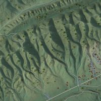 Second close-up of the map of Rutledge, Tennessee print showing more streets and buildings