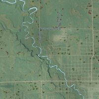 Second close-up of the map of Sage, Michigan print showing more streets and buildings