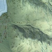 Second close-up of the map of Sagle, Idaho print showing more streets and buildings