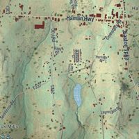 Second close-up of the map of Salem, Wayne County, Pennsylvania print showing more streets and buildings