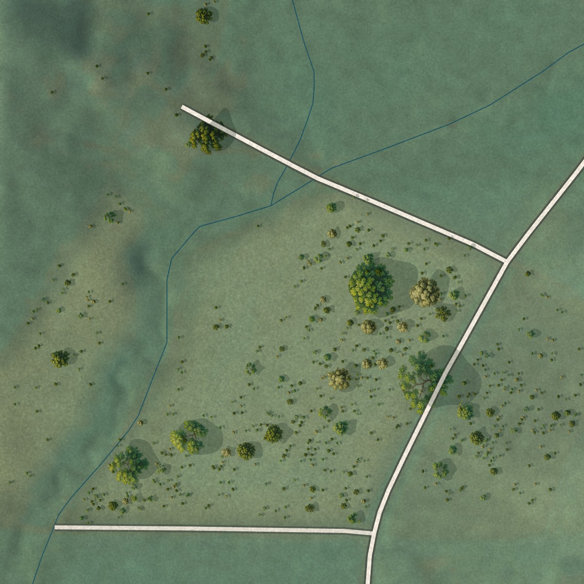 Second close-up of the map of Salesville, Ohio print showing more streets and buildings