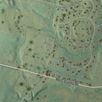 Second close-up of the map of Salmon Brook, Connecticut print showing more streets and buildings