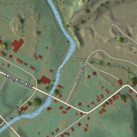 Second close-up of the map of Salona, Pennsylvania print showing more streets and buildings