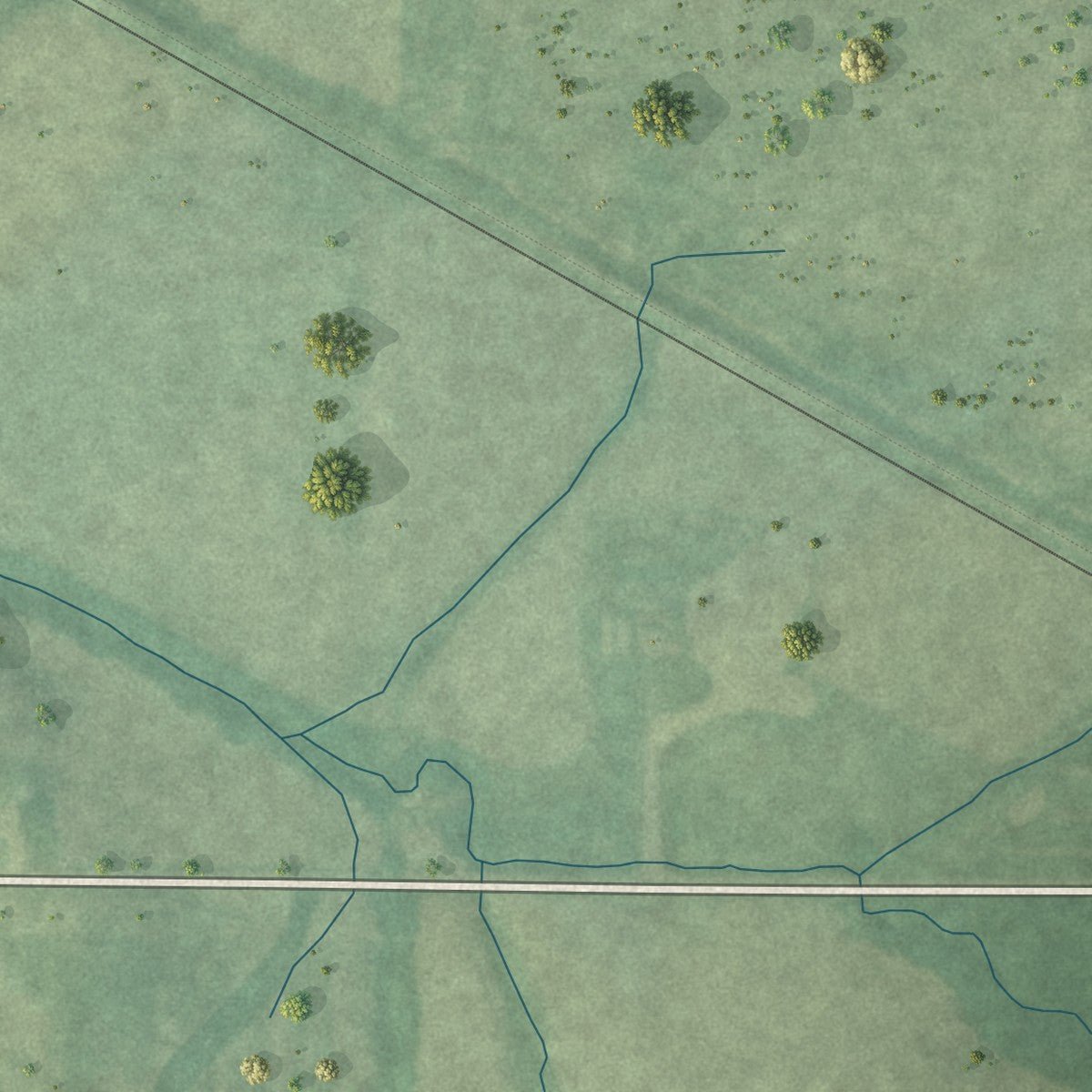 Second close-up of the map of Saltillo, Indiana print showing more streets and buildings
