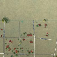 Second close-up of the map of San Acacio, Colorado print showing more streets and buildings