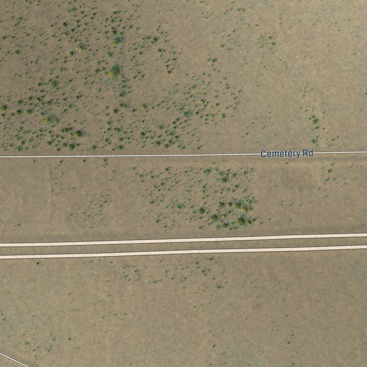 Second close-up of the map of San Jon, New Mexico print showing more streets and buildings