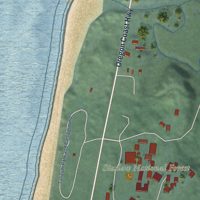Second close-up of the map of San Marine, Oregon print showing more streets and buildings