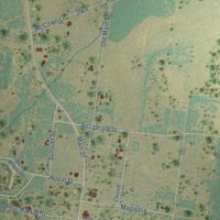 Second close-up of the map of San Patricio, Texas print showing more streets and buildings