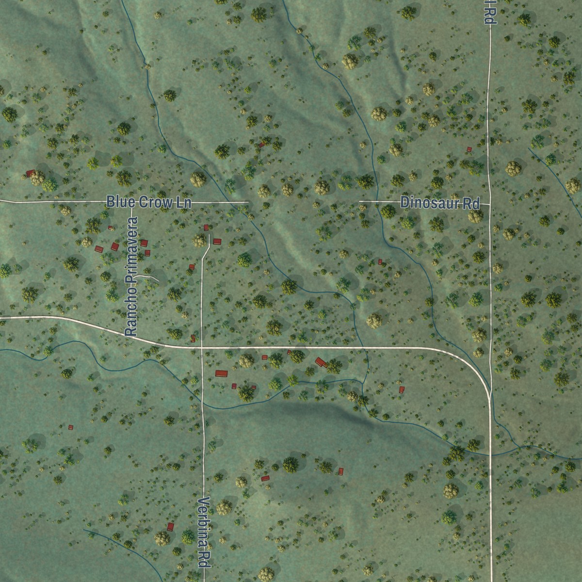 Second close-up of the map of San Pedro, New Mexico print showing more streets and buildings