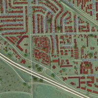 Second close-up of the map of San Ysidro, California print showing more streets and buildings