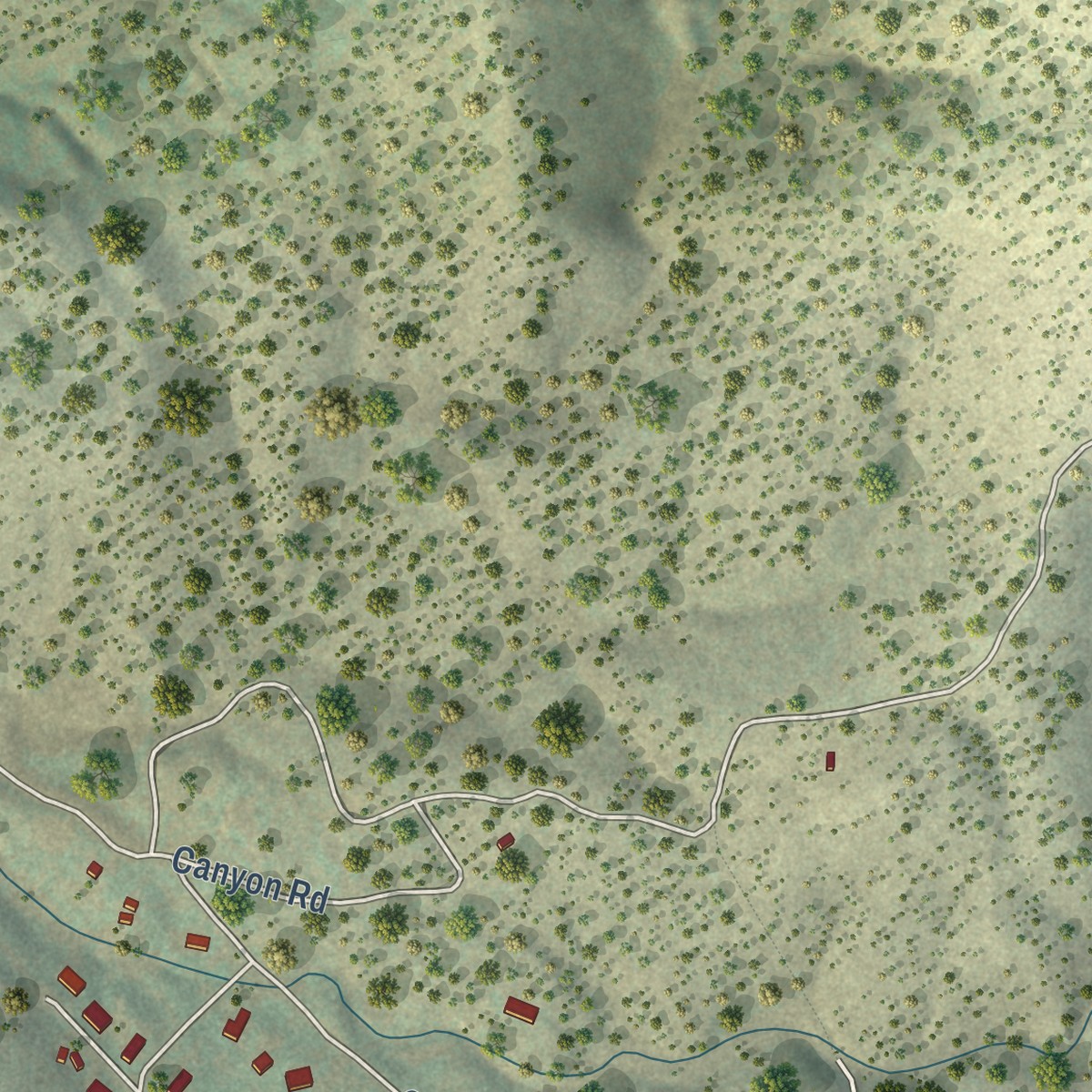 Second close-up of the map of Sandia Knolls, New Mexico print showing more streets and buildings