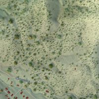 Second close-up of the map of Sandia Knolls, New Mexico print showing more streets and buildings