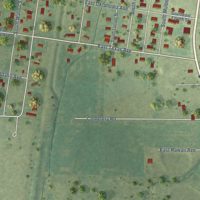 Second close-up of the map of Sandoval, Illinois print showing more streets and buildings