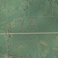 Second close-up of the map of Sandstone, Michigan print showing more streets and buildings