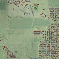 Second close-up of the map of Sandwich, Illinois print showing more streets and buildings