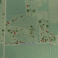 Second close-up of the map of Sandy Point, Texas print showing more streets and buildings