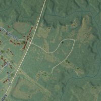 Second close-up of the map of Sandyfield, North Carolina print showing more streets and buildings