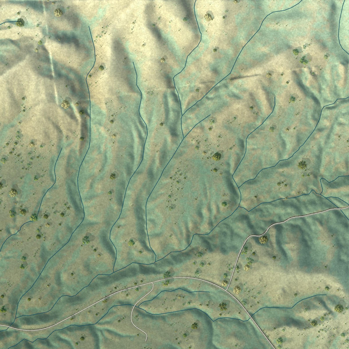 Second close-up of the map of Sangrey, Montana print showing more streets and buildings