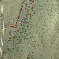 Second close-up of the map of Santa Clara, New Mexico print showing more streets and buildings