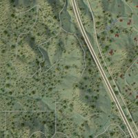 Second close-up of the map of Santa Fe Foothills, New Mexico print showing more streets and buildings
