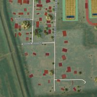 Second close-up of the map of Santa Maria, Texas print showing more streets and buildings