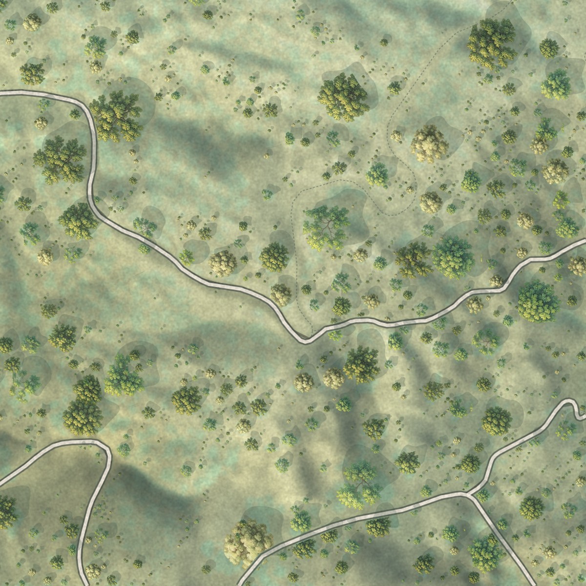 Second close-up of the map of Santa Susana, California print showing more streets and buildings