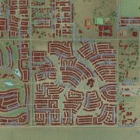 Second close-up of the map of Santan, Arizona print showing more streets and buildings