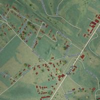 Second close-up of the map of Santee, South Carolina print showing more streets and buildings