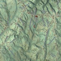 Second close-up of the map of Sanville, Virginia print showing more streets and buildings