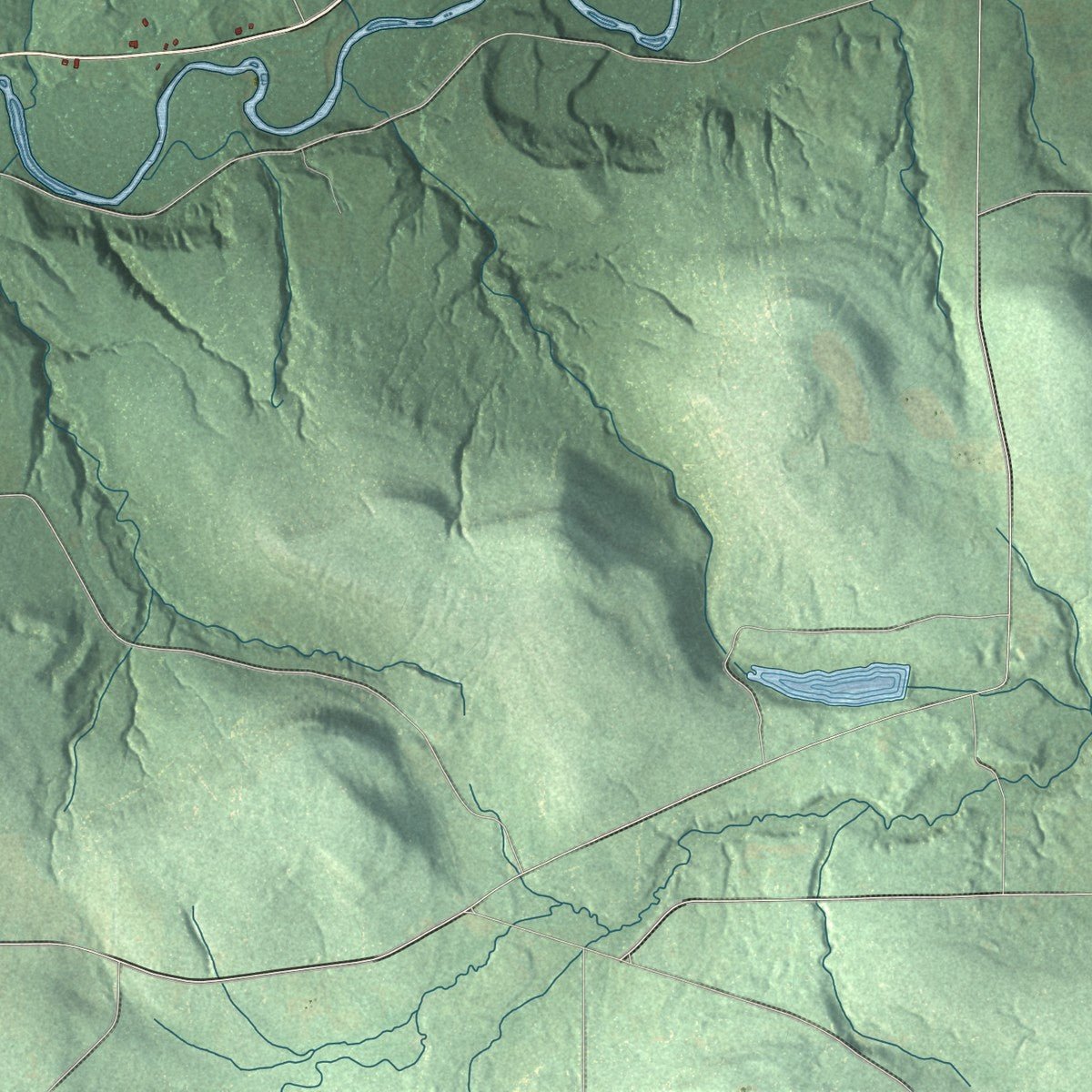 Second close-up of the map of Sardinia, New York print showing more streets and buildings