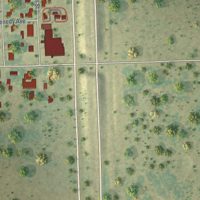 Second close-up of the map of Sarita, Texas print showing more streets and buildings