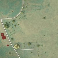 Second close-up of the map of Sarles, North Dakota print showing more streets and buildings