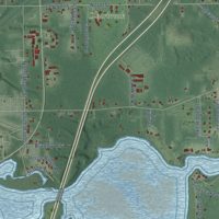 Second close-up of the map of Saugatuck, Allegan County, Michigan print showing more streets and buildings