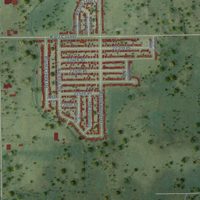 Second close-up of the map of Sauk Village, Illinois print showing more streets and buildings