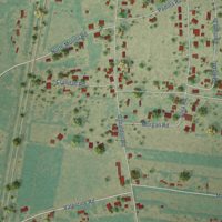 Second close-up of the map of Sausal, New Mexico print showing more streets and buildings