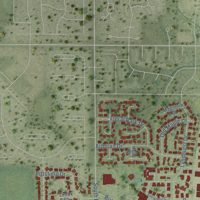 Second close-up of the map of Savoy, Illinois print showing more streets and buildings