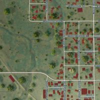 Second close-up of the map of Saybrook, Illinois print showing more streets and buildings