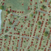 Second close-up of the map of Saybrook Manor, Connecticut print showing more streets and buildings