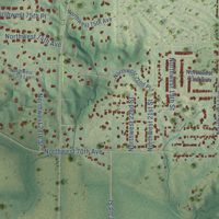 Second close-up of the map of Saylorville, Iowa print showing more streets and buildings