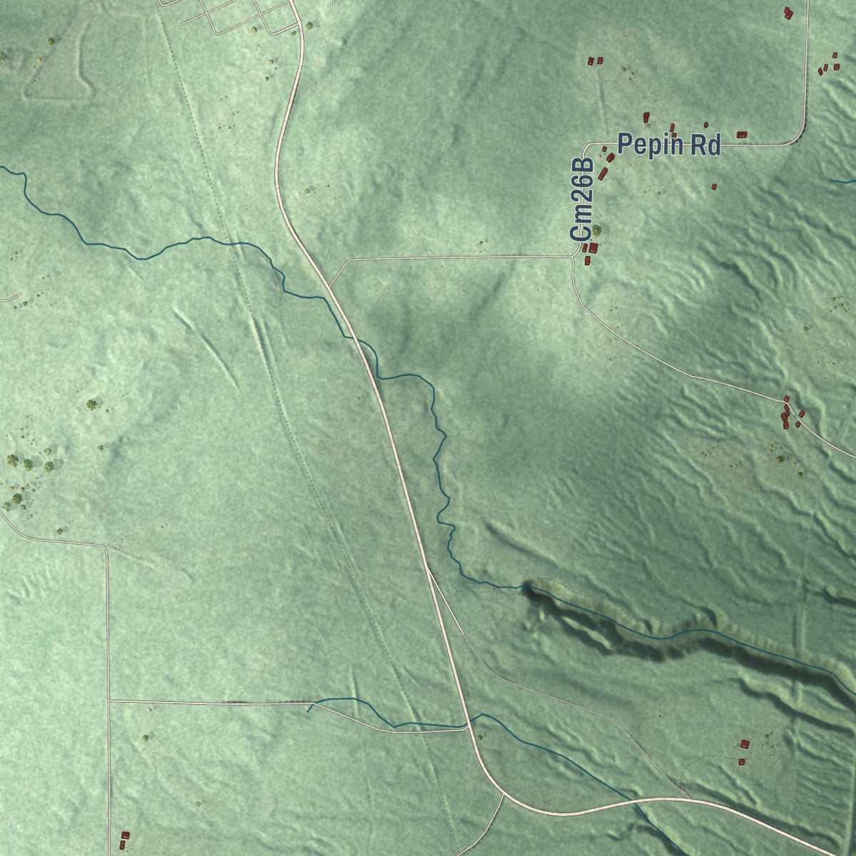 Second close-up of the map of Schoolcraft, Houghton County, Michigan print showing more streets and buildings