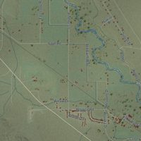 Second close-up of the map of Schurz, Nevada print showing more streets and buildings