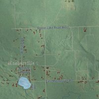 Second close-up of the map of Scipio, Michigan print showing more streets and buildings