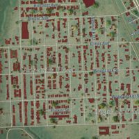 Second close-up of the map of Scotlandville, Louisiana print showing more streets and buildings