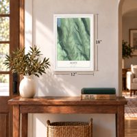Scott, New York map, 12 x 18 inch print in a white frame in an entryway